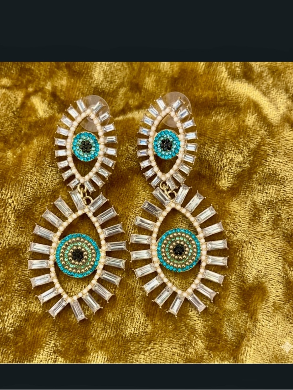 Sugarfix Evil Eye Dangle Drop Earrings